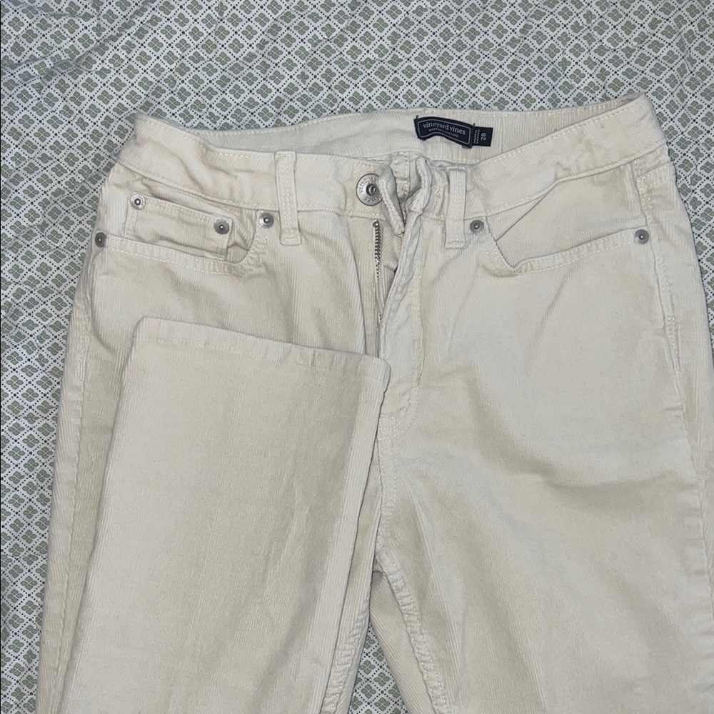 Women's Cream Corduroy Jeans